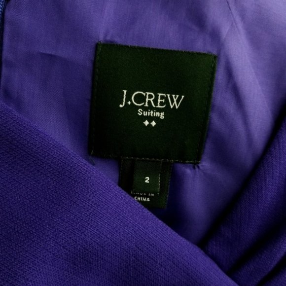 J Crew Suiting Wool Purple Dress Size 2 - Picture 9 of 10